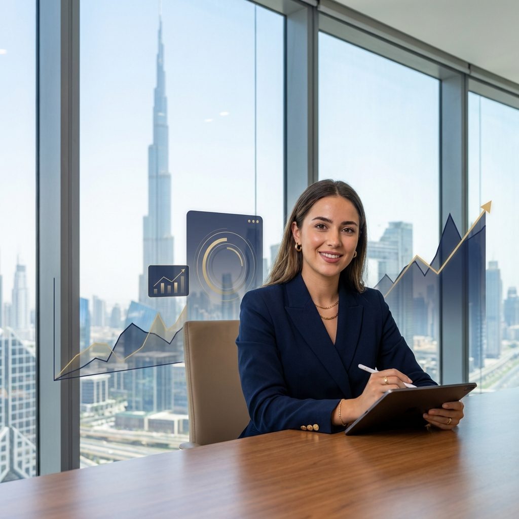 A client meeting at the desk